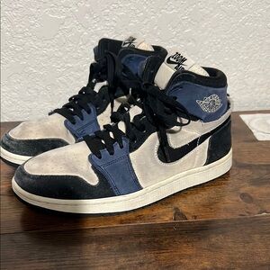 Men's High-Top Sneakers - Black and Blue